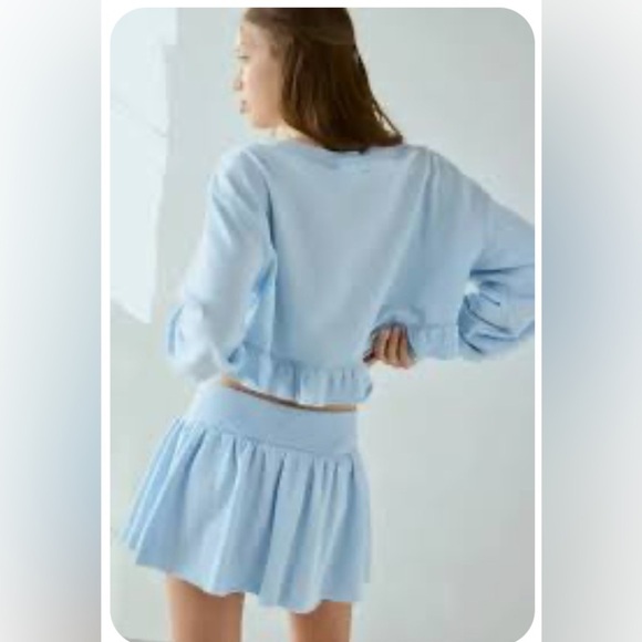 Urban Outfitters Pants - Urban Outfitters Lyra Ruffle Drop-Waist Mimi Skort Set in Light Blue  XS NWT